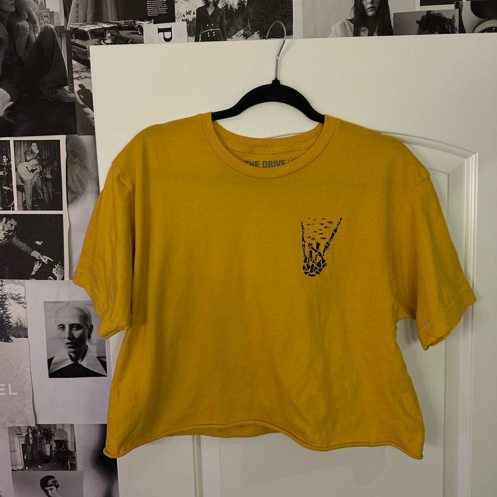 SIZE L - The Drive Clothing - Oversized Distressed Crop Top